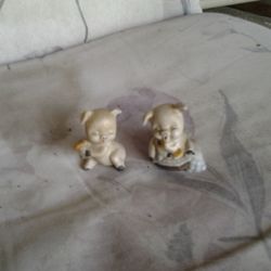 2 Porcelain Pigs