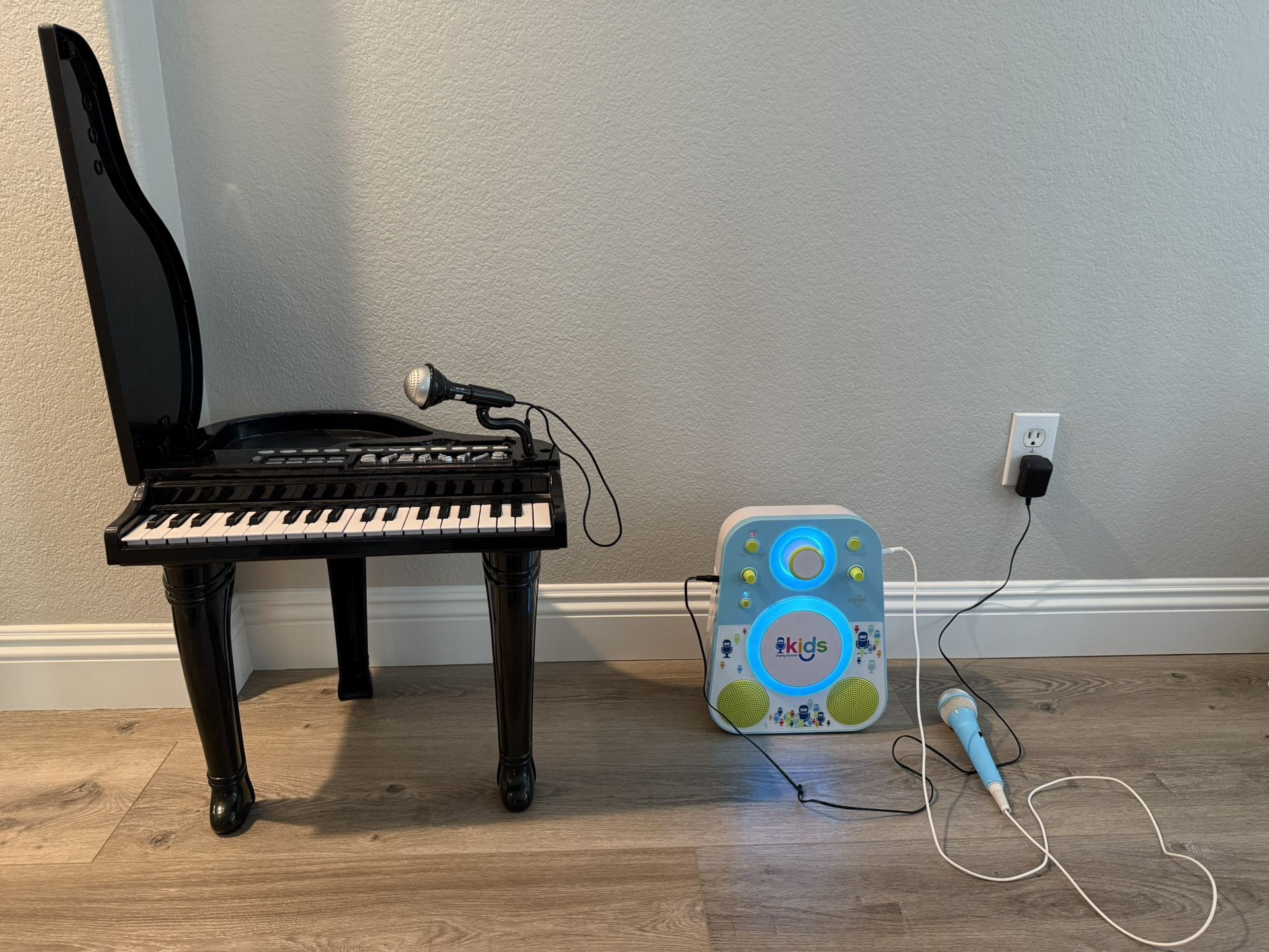 Toy Piano And Kids Singing Machine Both With Mics