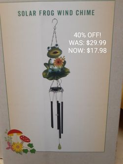 SOLAR FROG WIND CHIME 