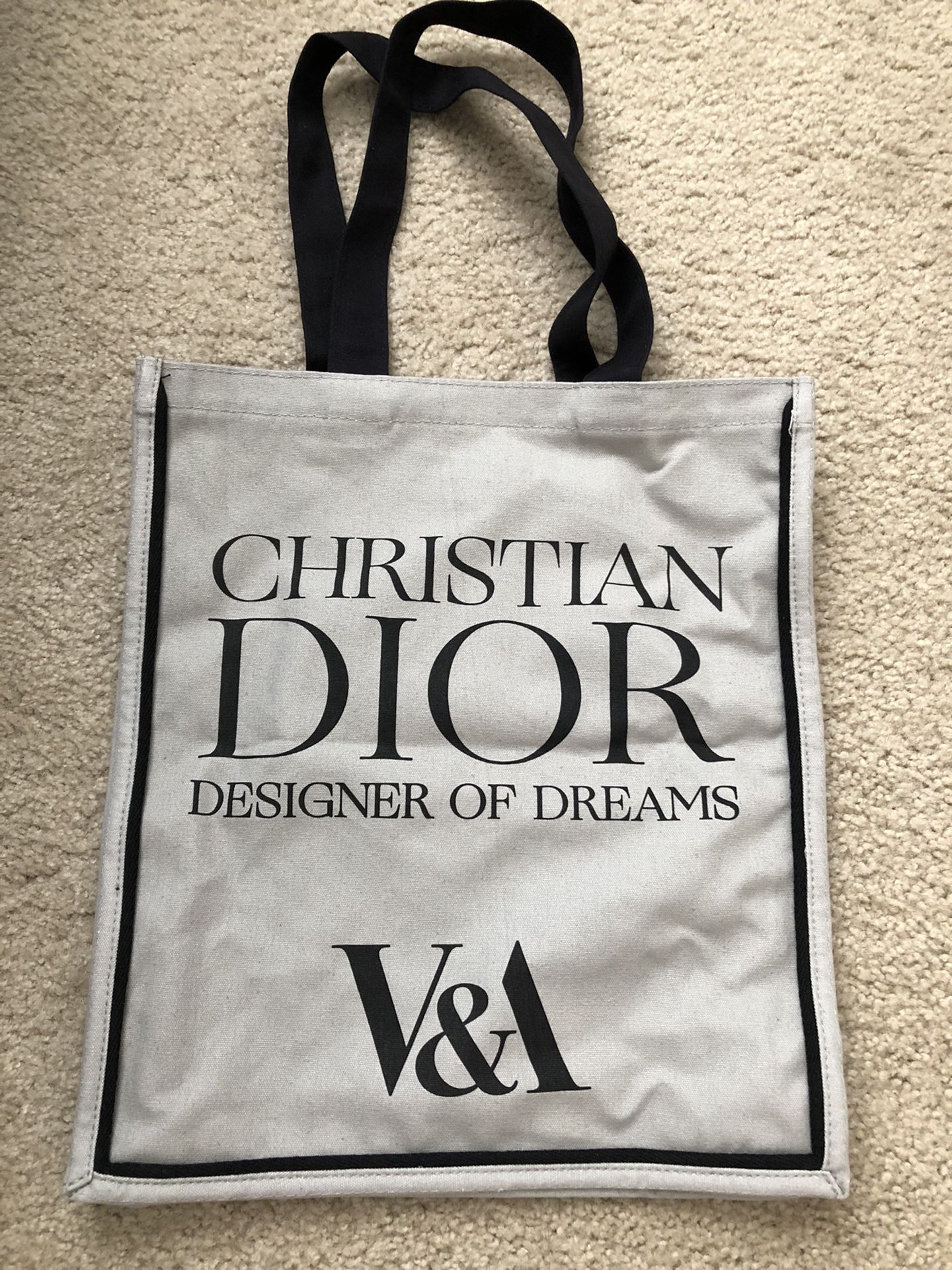 Brand New V&A Museum Exclusive Christian Dior Sketch Cotton Tote Bag