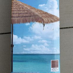 Tiki 8’ 2” Umbrella With Six Rib Steel Construction  Manual Crank ( New )