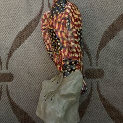 Patriotic Eagle Statue – American Flag Design