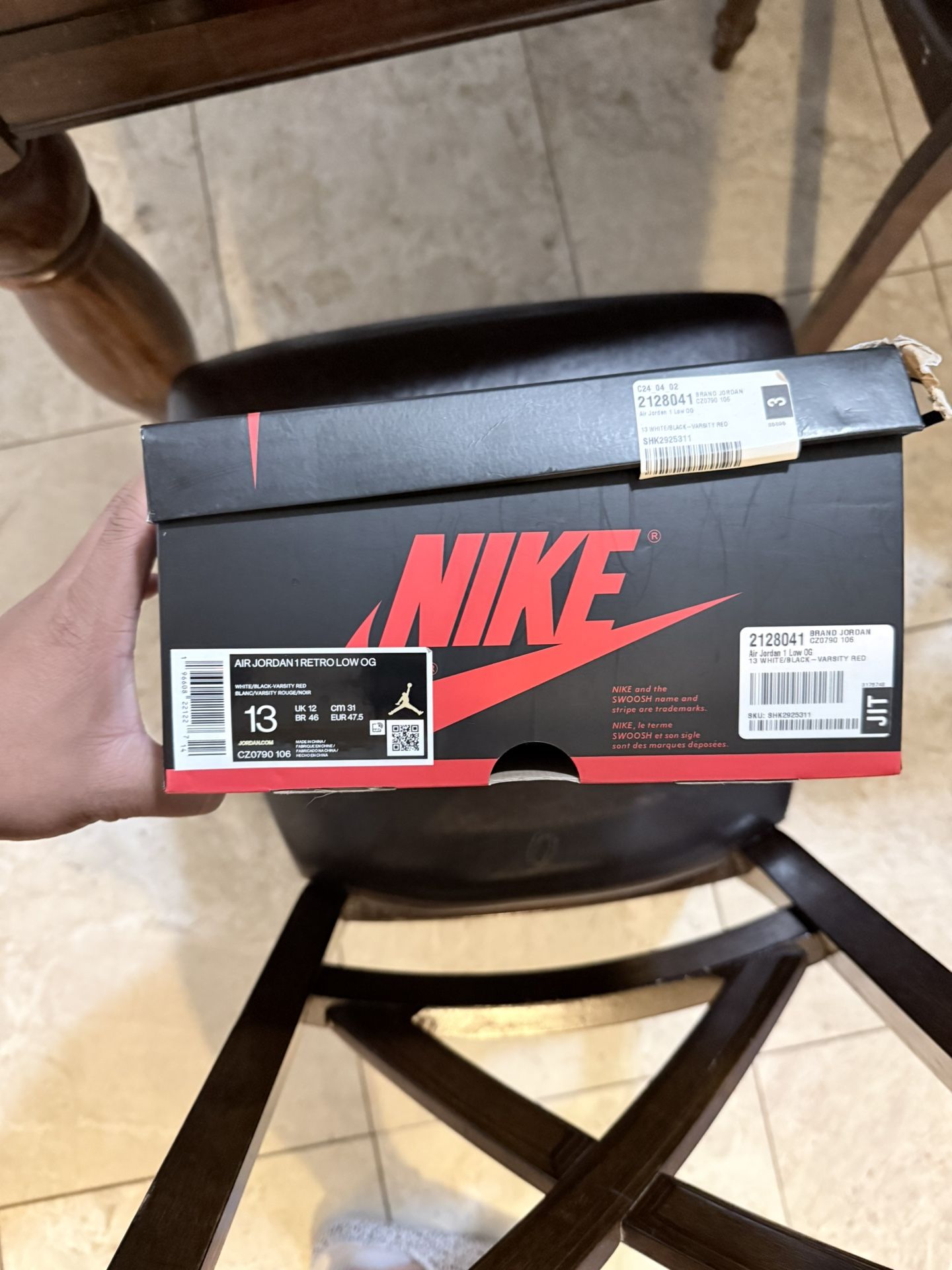 Jordan 1 Low “Black Toe”