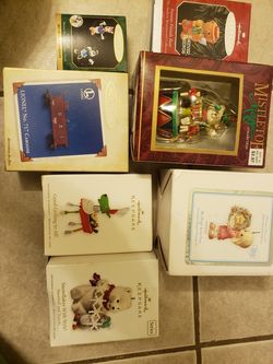 Hallmark and other Christmas keep sacke ornaments