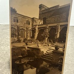 Vintage Chester England Postcard The Pool Cloister Gardens Sepia RPPC