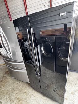 Lg Refrigerator smooth black color side by side