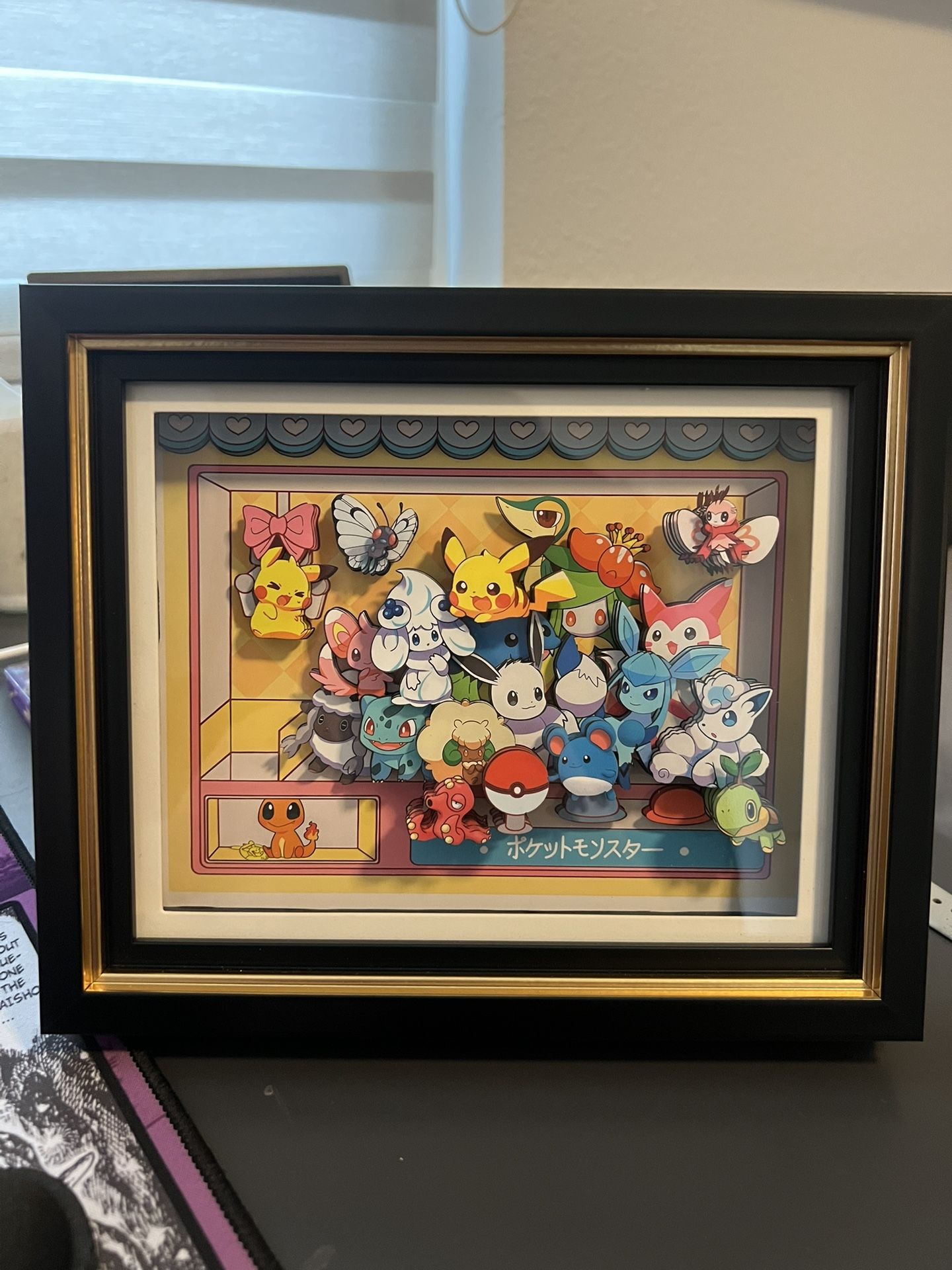 3D Paper Carving Frame - Pokemon Crane Machine