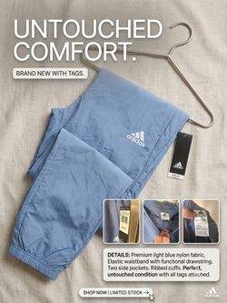 Adidas Boys’ Blue Jogger Pants – ( Brand New )