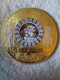 Mayan Calendar Rare gold and silver plated coin!