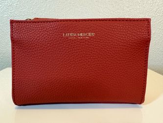 NEW Laura Mercier Cosmetic / Makeup Bag (Color: Deep Rouge)