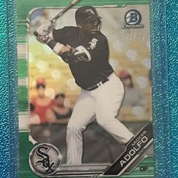 2019 Bowman Chrome Prospects Green Shimmer Refractor #BCP164 Micker Adolfo /99