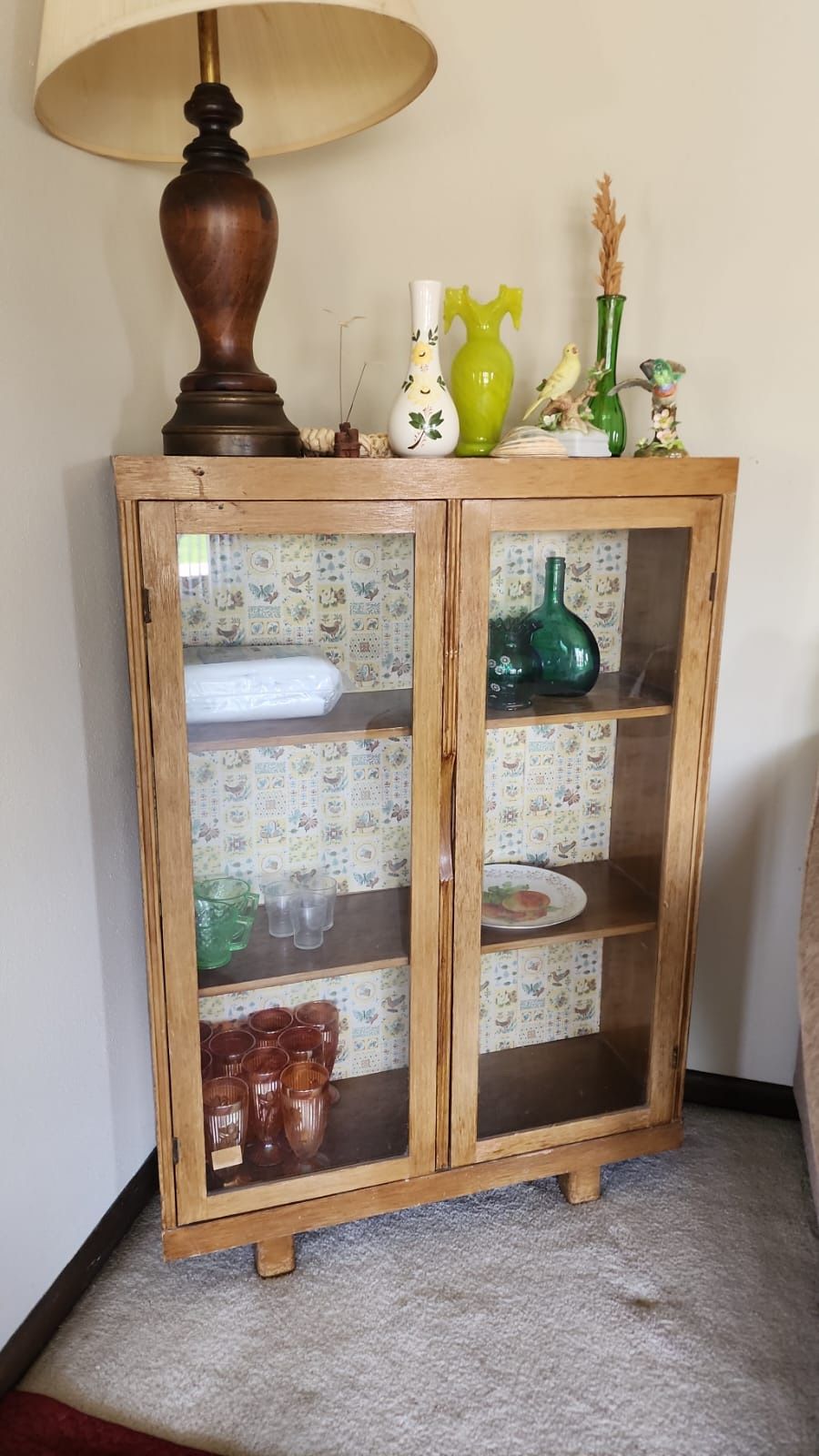 Shelve Cabinet Glass Door Cupboard 