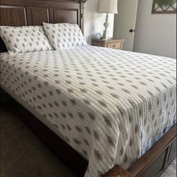 Queen Bed And Dresser With Decor