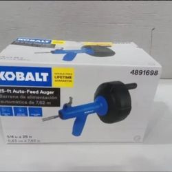 Kobalt 1/4-in x 25-ft High Carbon Wire Hand Auger for Drain ( Brand New)