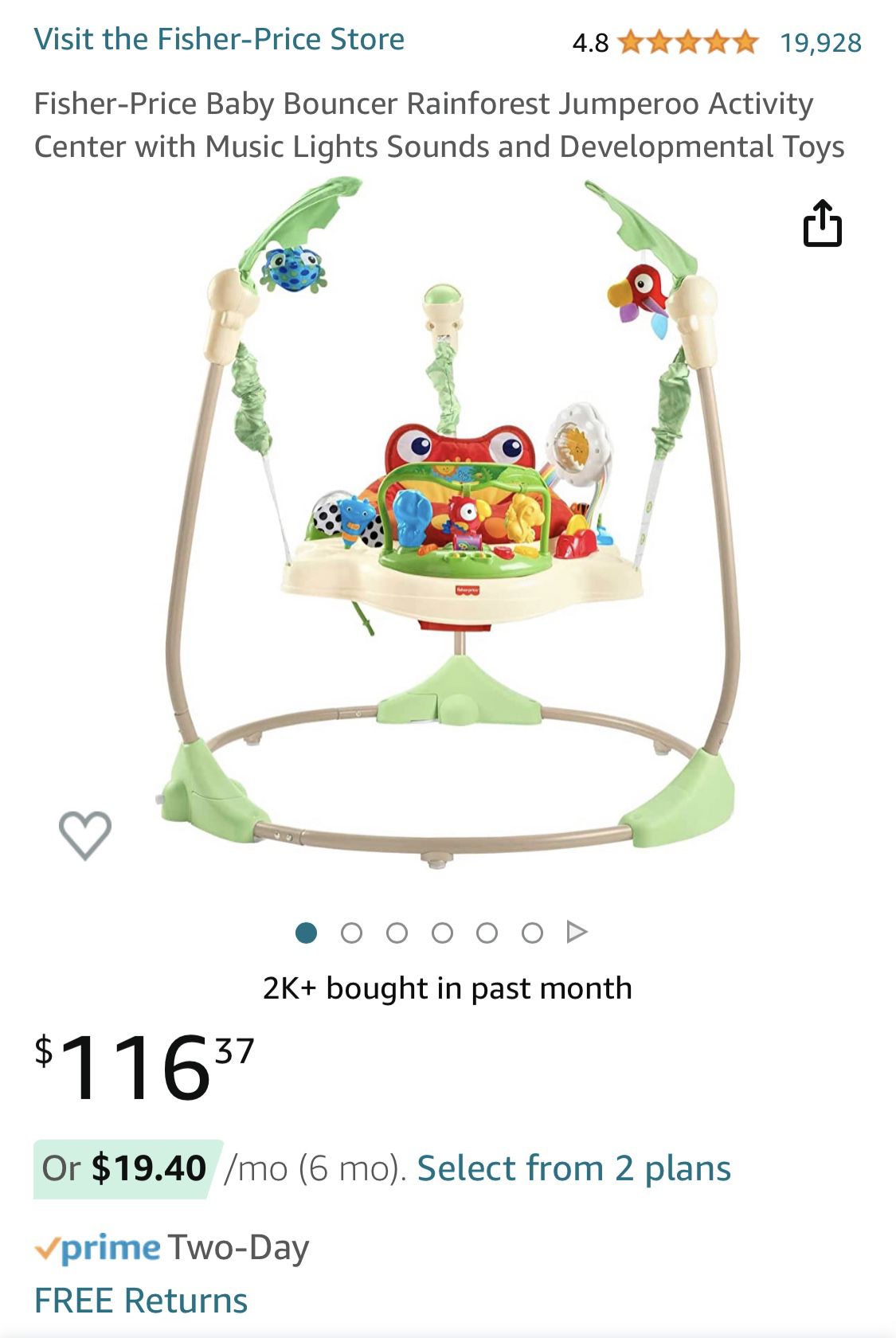 Fisher-Price Baby Bouncer Rainforest Jumperoo Activity Center for Sale in  Poway, CA - OfferUp