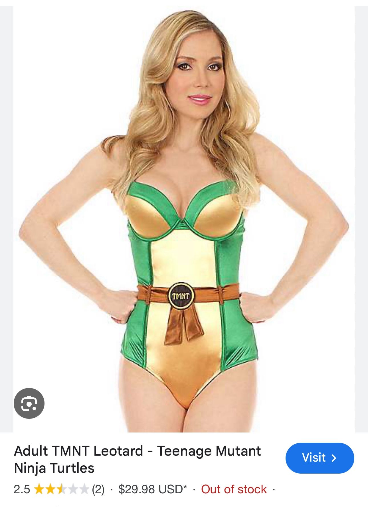 Sexy Halloween costume Ninja Turtle Bodysuit