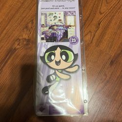 NEW POWERPUFF GIRLS Jumbo STICK UPS Wall Art VINTAGE Cartoon Network DECOR