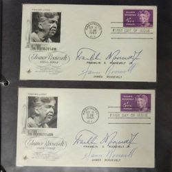 2 Eleanor Roosevelt First Day Covers Stamped 
