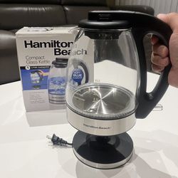 New In Box Hamilton Beach 1 Liter Hot Water Boiler Boiling Kettle Coffee Tea Maker Auto Shutoff 