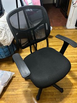 Office chair with mesh backing
