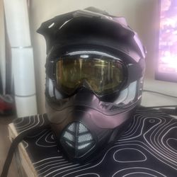 NFX FX-17 MATTE BLACK Motocross ATV Helmet Medium Clean