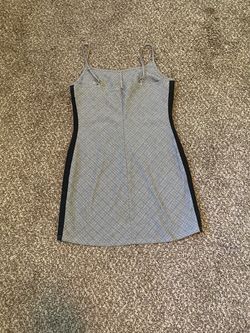 Grey paid mini dress