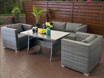 New Conversation Outdoor Rattan Patio Furniture Set with High Table