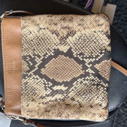 FOR SALE: Coach Snake Print & Leather Crossbody Bag