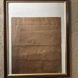 Framed Declaration of Independence Replica