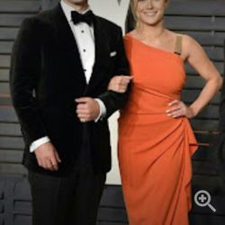 Elegant One-Shoulder Orange Gown by Aida – Size 12