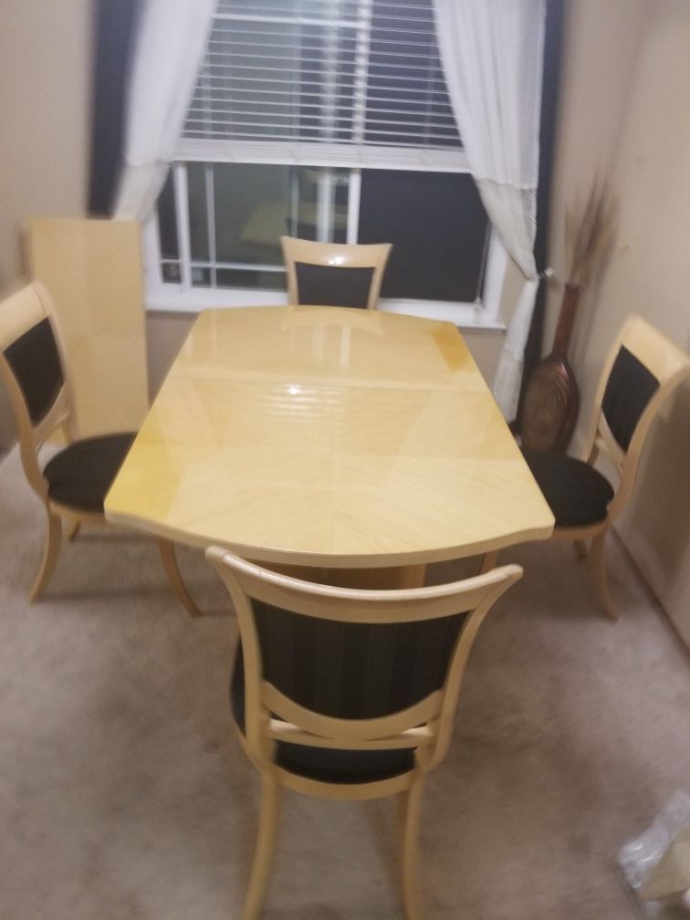 Scandinavian Style ...Dining table, 4 Chairs , China cabinet