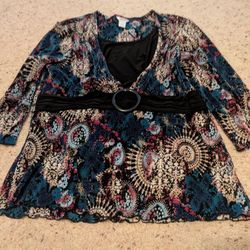 Colorful Patterned Blouse 
