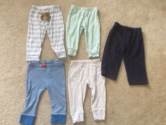 EUC baby boy pants 5 pairs bundle size 12m