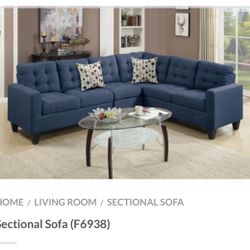 Blue Sectional Sofa 