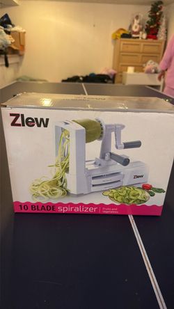 Zlew 10-Blade Vegetable Spiralizer – Manual Fruit & Veggie Noodle Maker