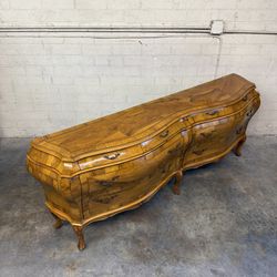 Delivery is available Vintage Italian Walnut Bombe Commode Chest Dresser Serpentine Rococo Louis XV Style$990 OBO! 