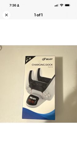 BEJOY Charging Dock for P-5 Controllers White Black for Sony PlayStation 5