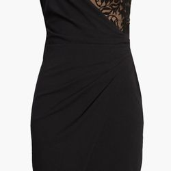 Black knee length  cocktail dress Size M (new with tag never been worn)- Tadashi Shoji