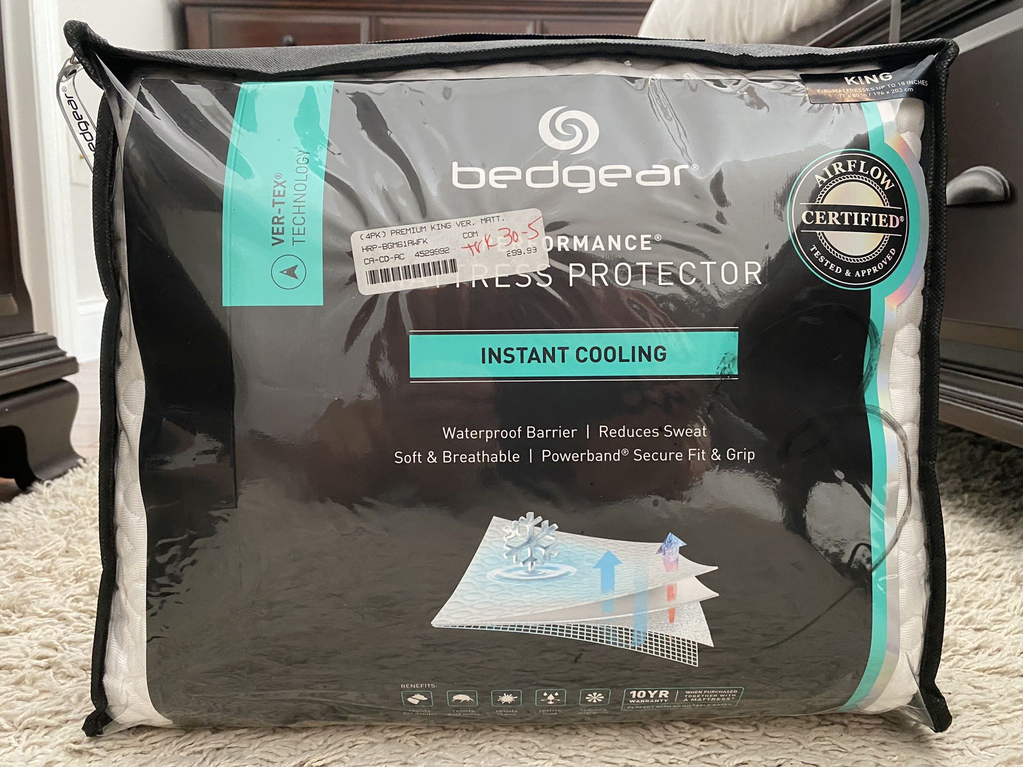 Bedgear Performance Mattress Protector Instant Cooling