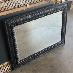 Dark Brown Framed Mirror