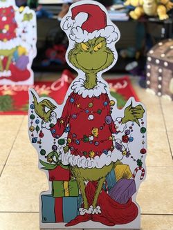 Christmas Grinch Wooden Stand