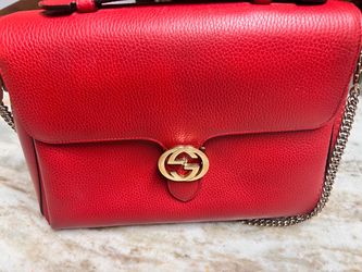 Gucci Purse Red Leather Shoulder Bag