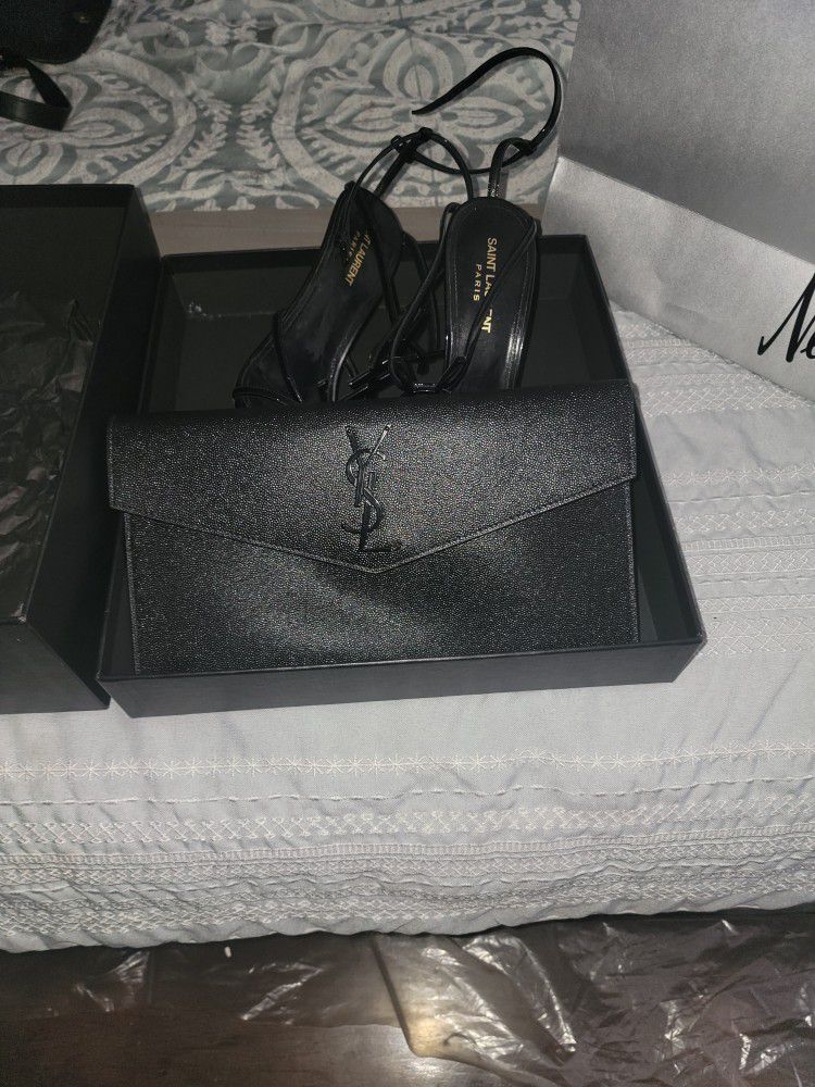 YSl Heels Size 40.5 With Matching Clutch for Sale in Columbia, SC - OfferUp