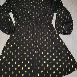 Black Gold Dress XL