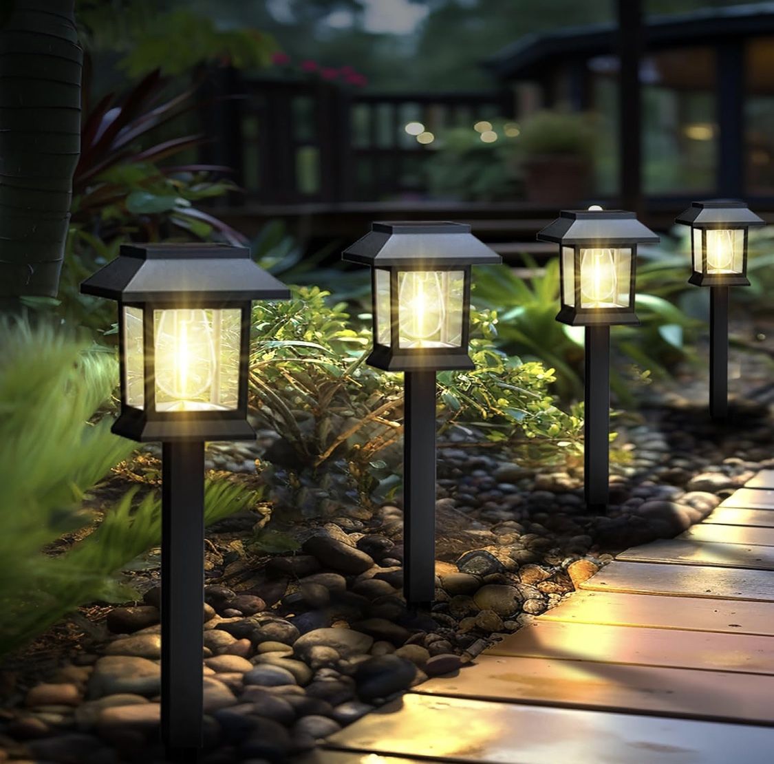 Solar Lights Outdoor,12 Pack ص