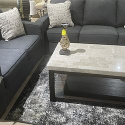Black Sofa And Love Seat 