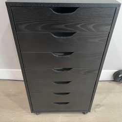 Black Drawers W Wheels