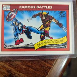 Marvel Famous Battles Cards Captain America Vs Wolverine 