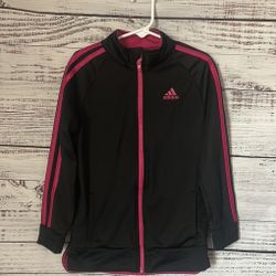 Adidas black and pink jacket size 6x