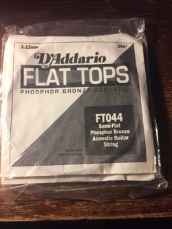 4) D Addario Flat Tops Ft044 semi flat Guitar Strings